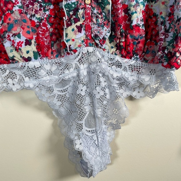 Free People Heat Wave Bodysuit in Rose Garden Combo women's sz small 
Thong - Picture 6 of 16